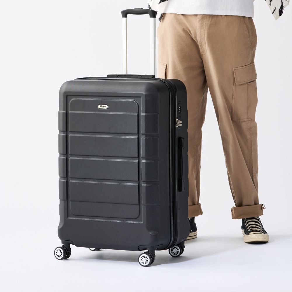 Large Black Check - In Suitcase - Fly First