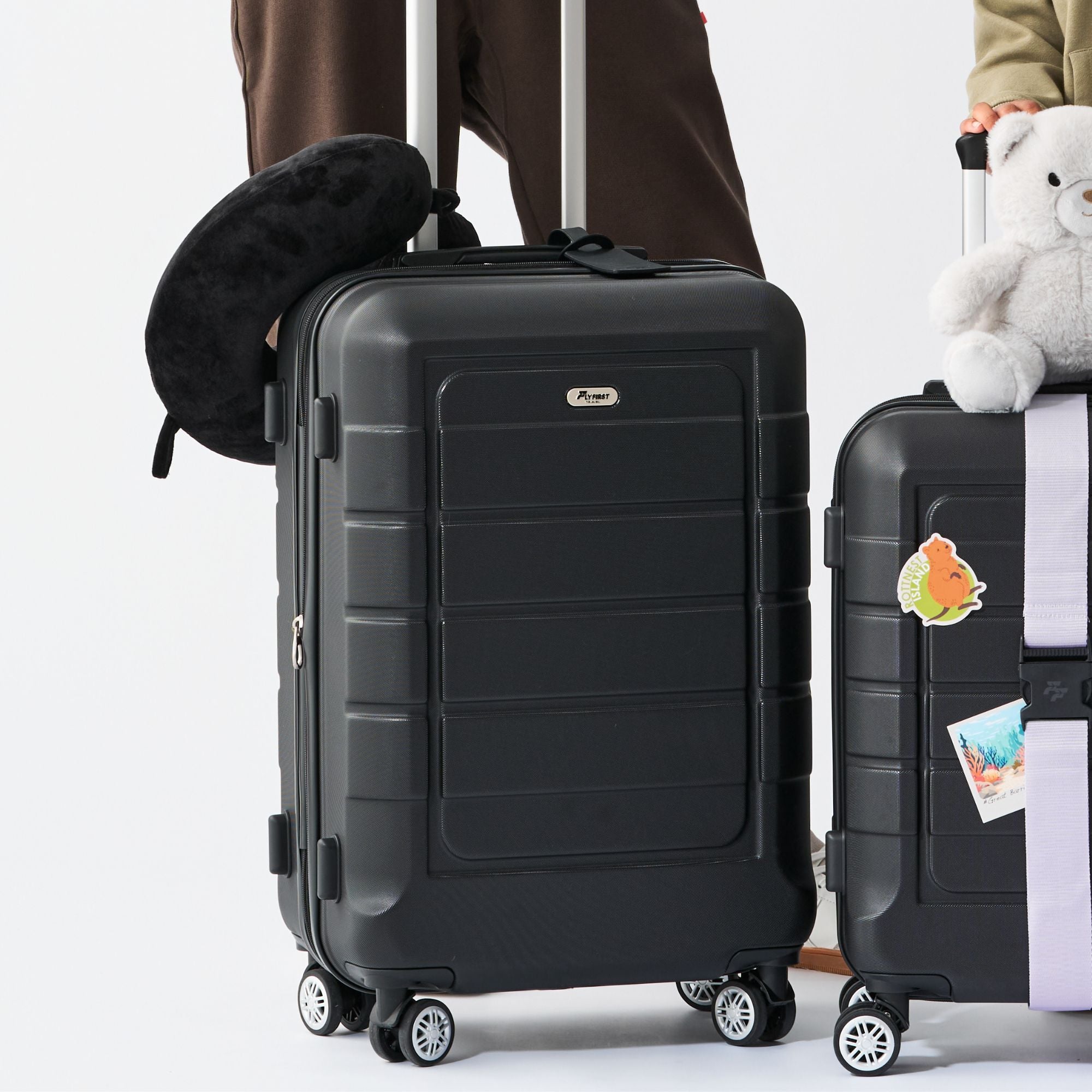 Black Medium Check - In Suitcase - Fly First