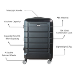 Black Medium Check-In Suitcase