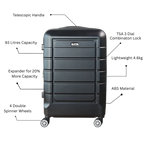 Large Black Check-In Suitcase