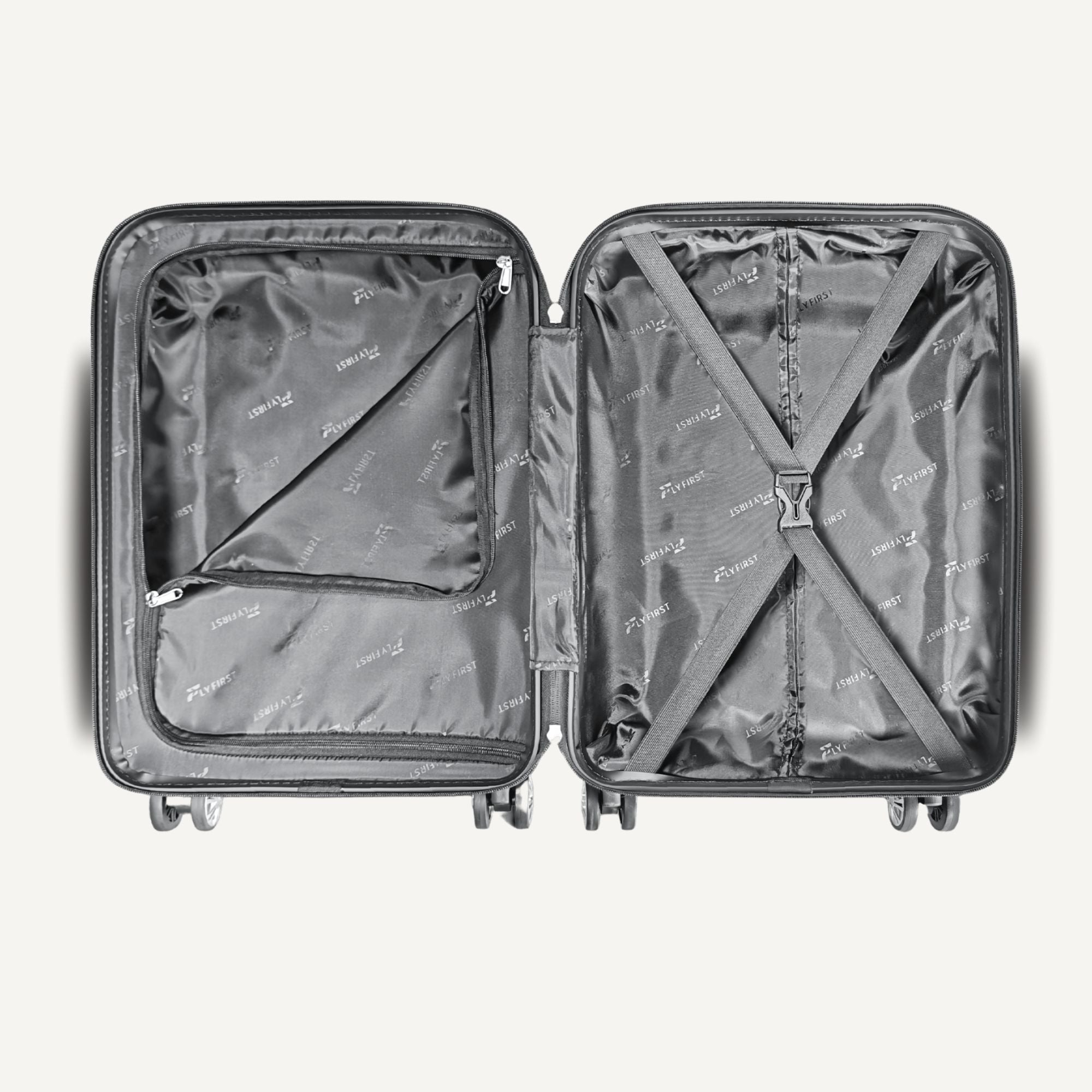 Large Black Check - In Suitcase - Fly First