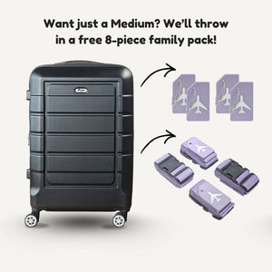 Black Medium Check-In Suitcase (free gift)